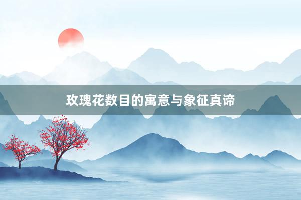 玫瑰花数目的寓意与象征真谛